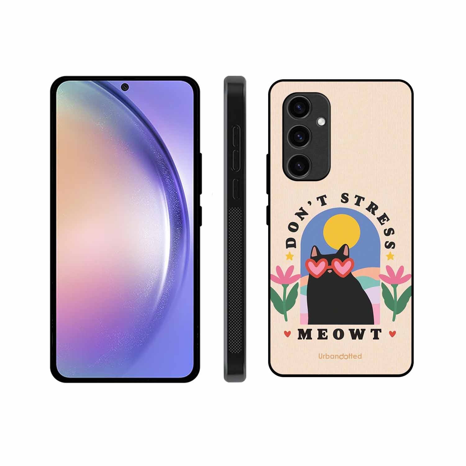 Don't Stress Meowt Glass Case For Samsung S24 Plus