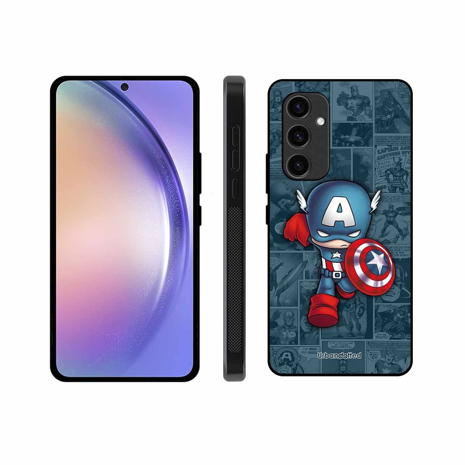 Captain America Glass Case For Samsung S24 Plus