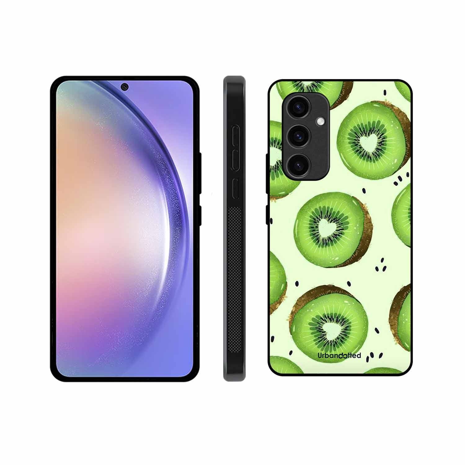 Tropical Kiwi Fruit Glass Case For Samsung S24 Plus