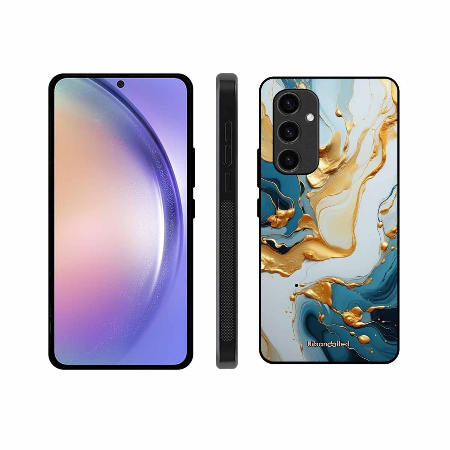 Luxurious Marble Effect Glass Case For Samsung S24 Plus