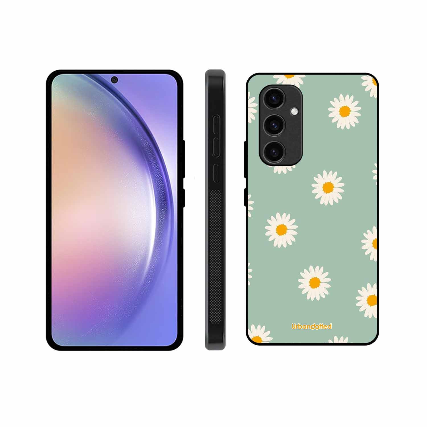 Scattered White Daisies Glass Case For Samsung S24 FE
