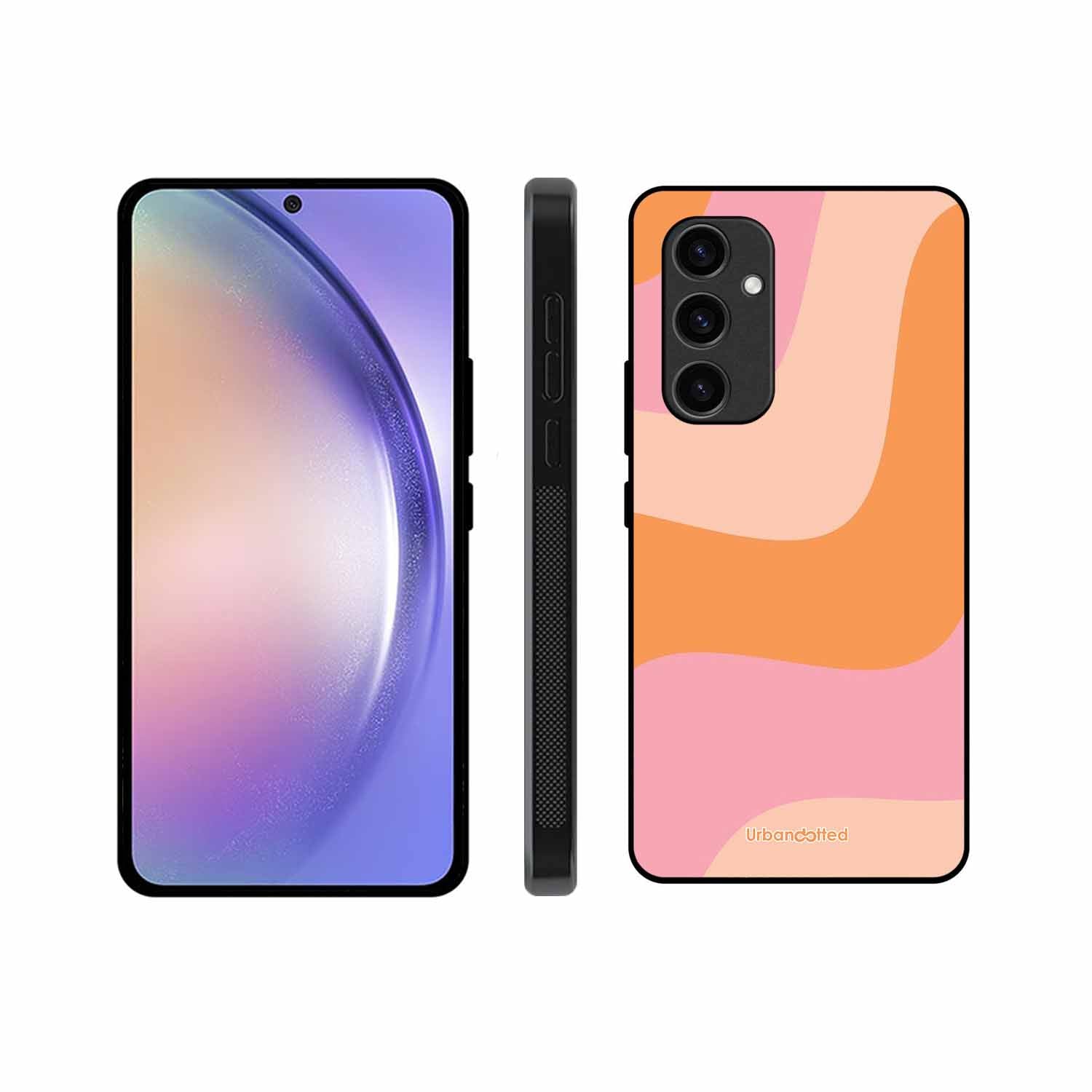 Soft Swirling Stripes Glass Case For Samsung S24 Plus