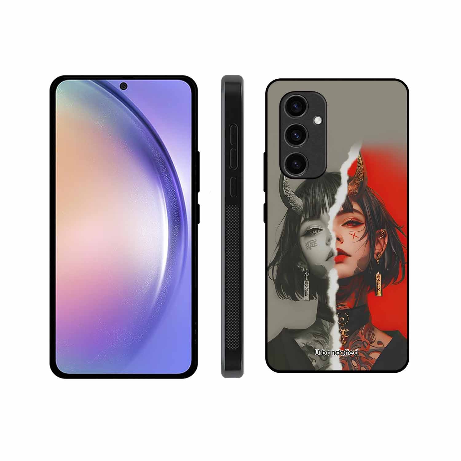 Yin Yang Demon Art Glass Case For Samsung S24 FE