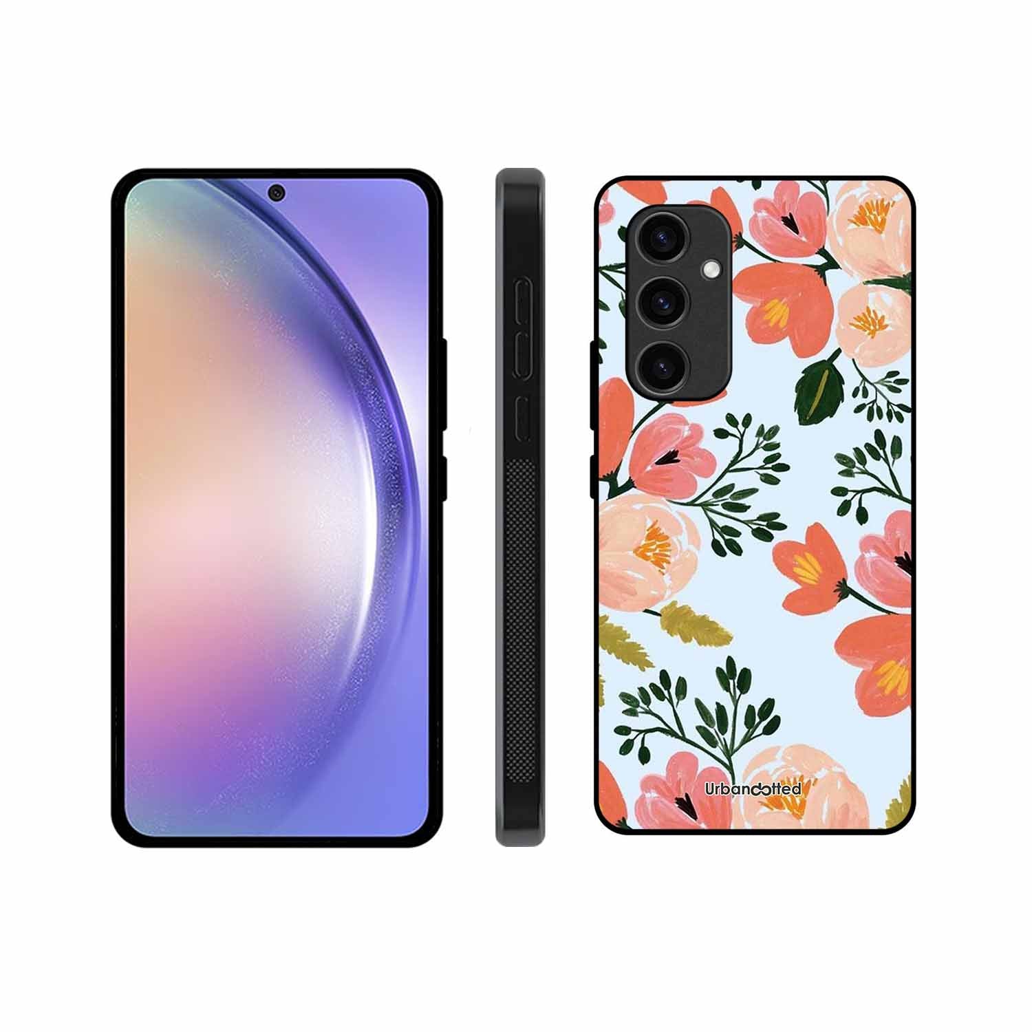 Painted Floral Bouque Glass Case For Samsung S24 FE