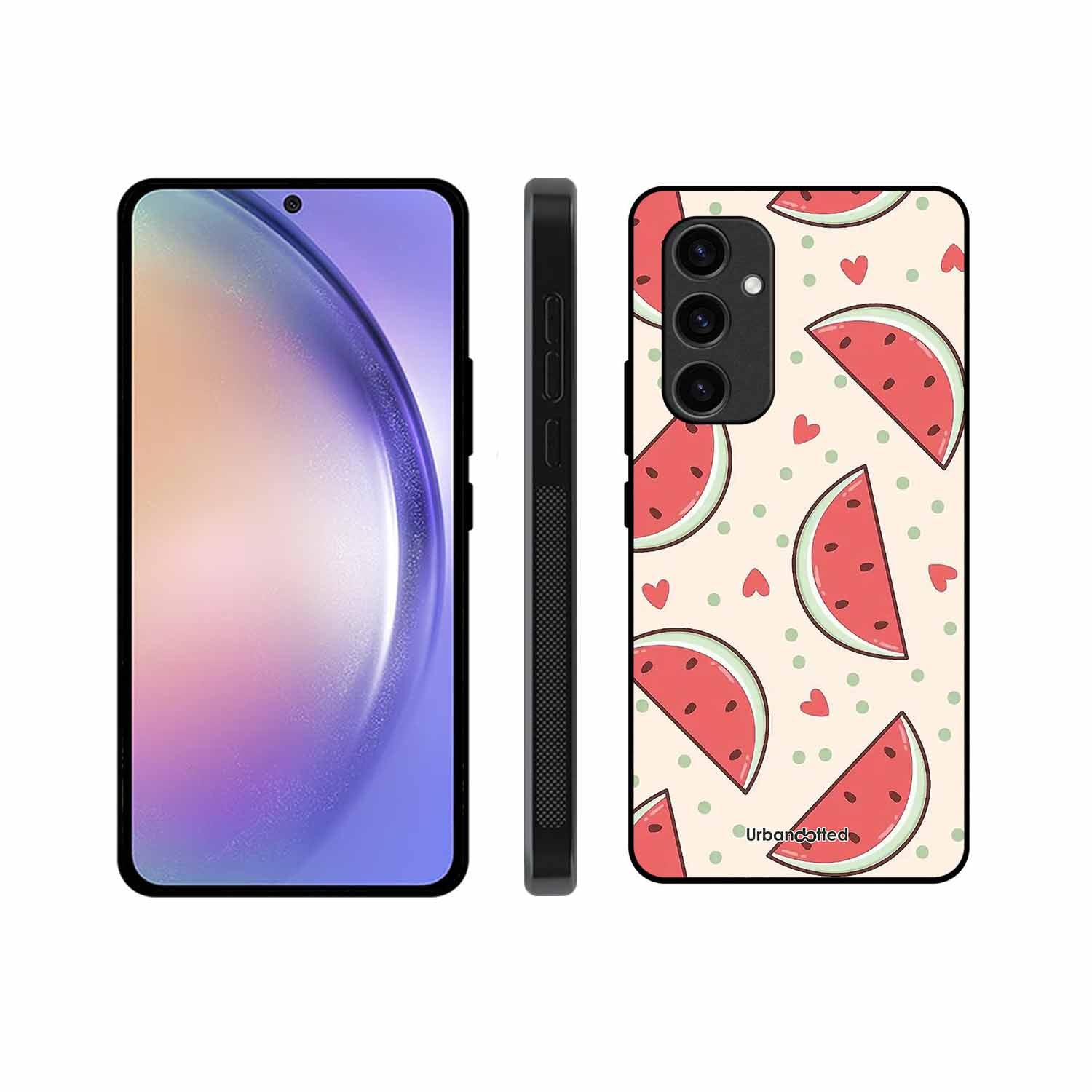 Watermelon Slice Fun Glass Case For Samsung S24 FE