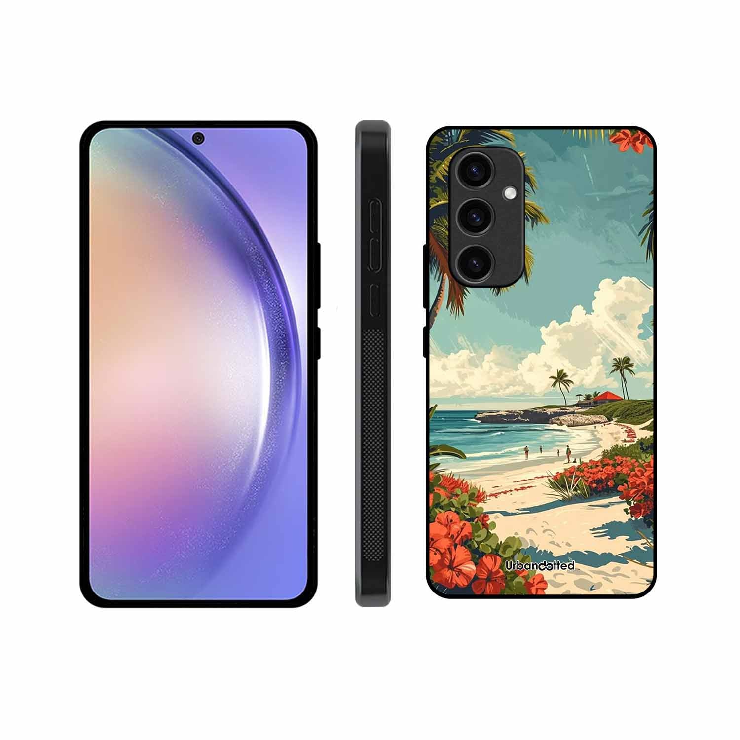 Tropical Beach Paradise Glass Case For Samsung S24 FE