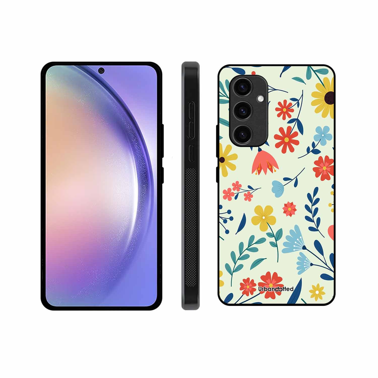 Colorful Wildflower Meadow Glass Case For Samsung S24 FE