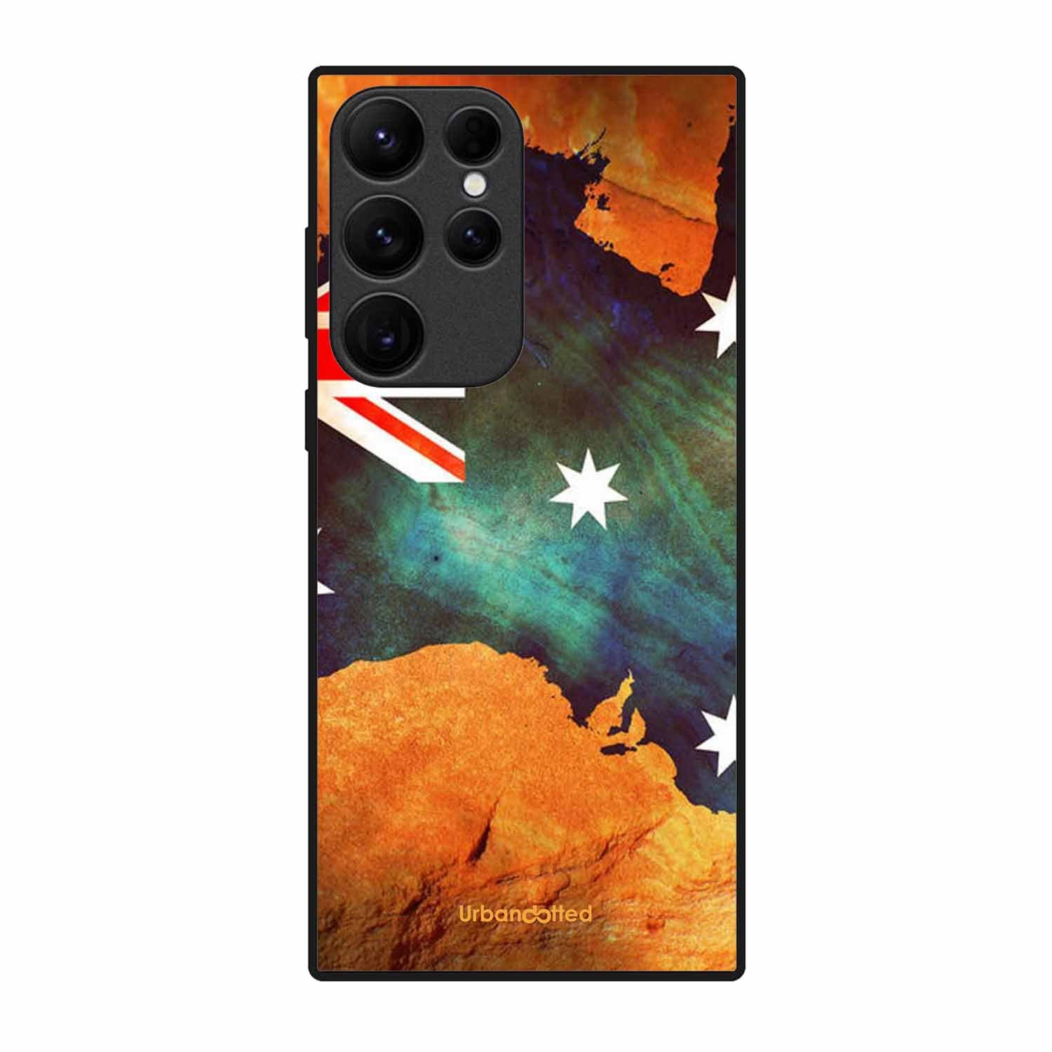 Australian Flag Map Glass Case For Samsung S23 Ultra 5G