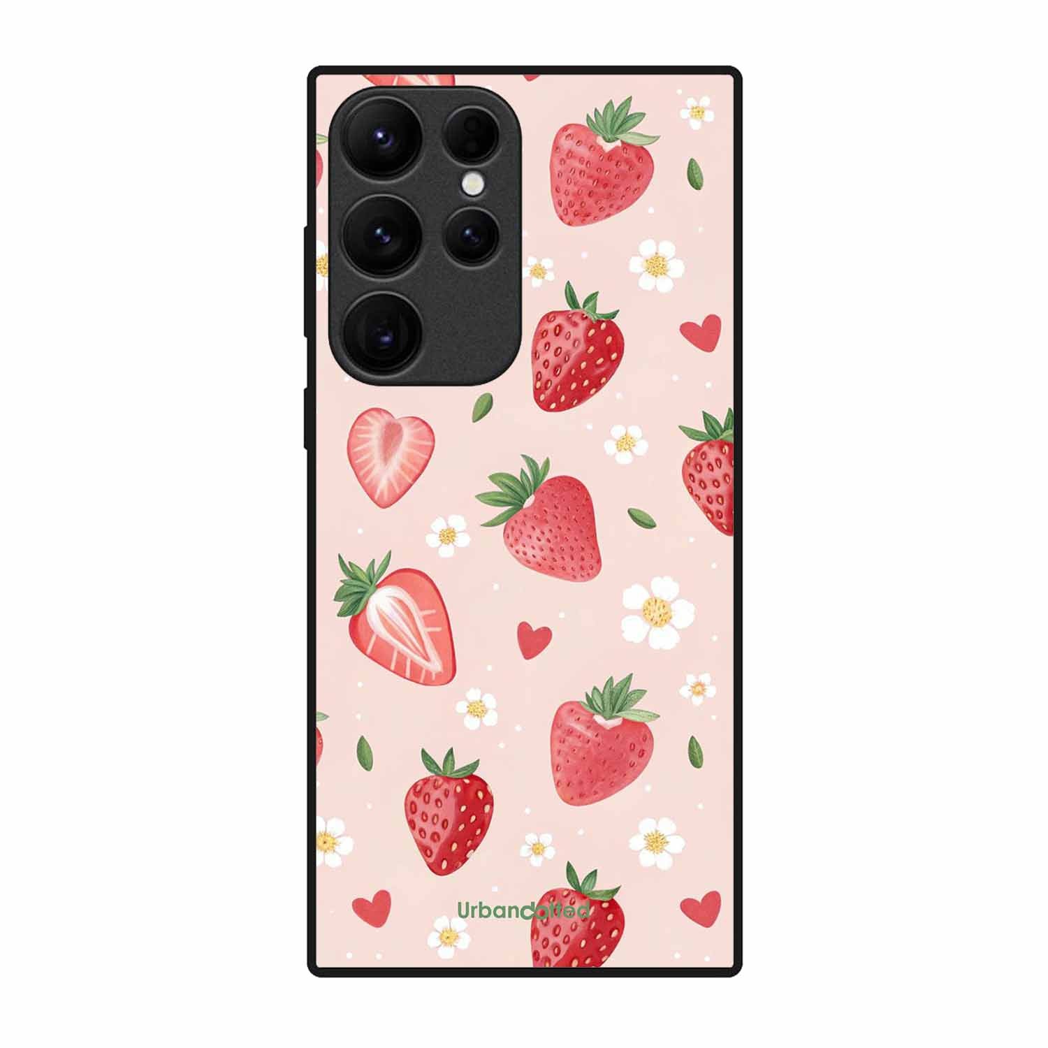 Strawberry Sweetheart Glass Case For Samsung S25 Ultra