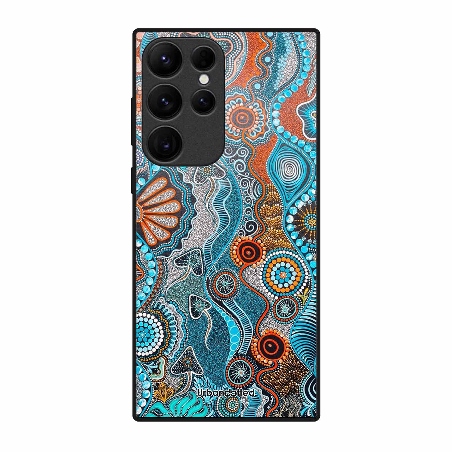 Aboriginal Art Story Glass Case For Samsung S23 Ultra 5G