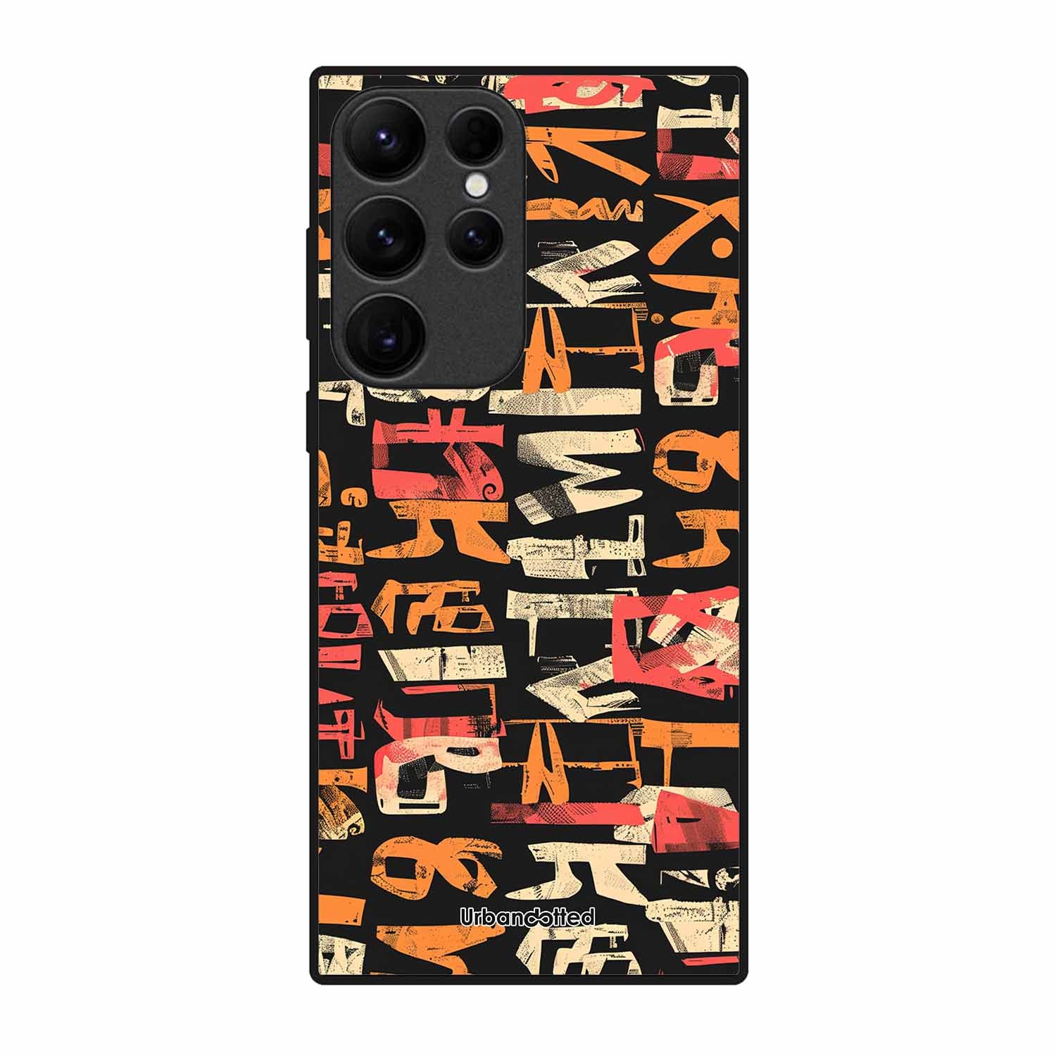 Mixed Typography Design Glass Case For Samsung S25 Ultra