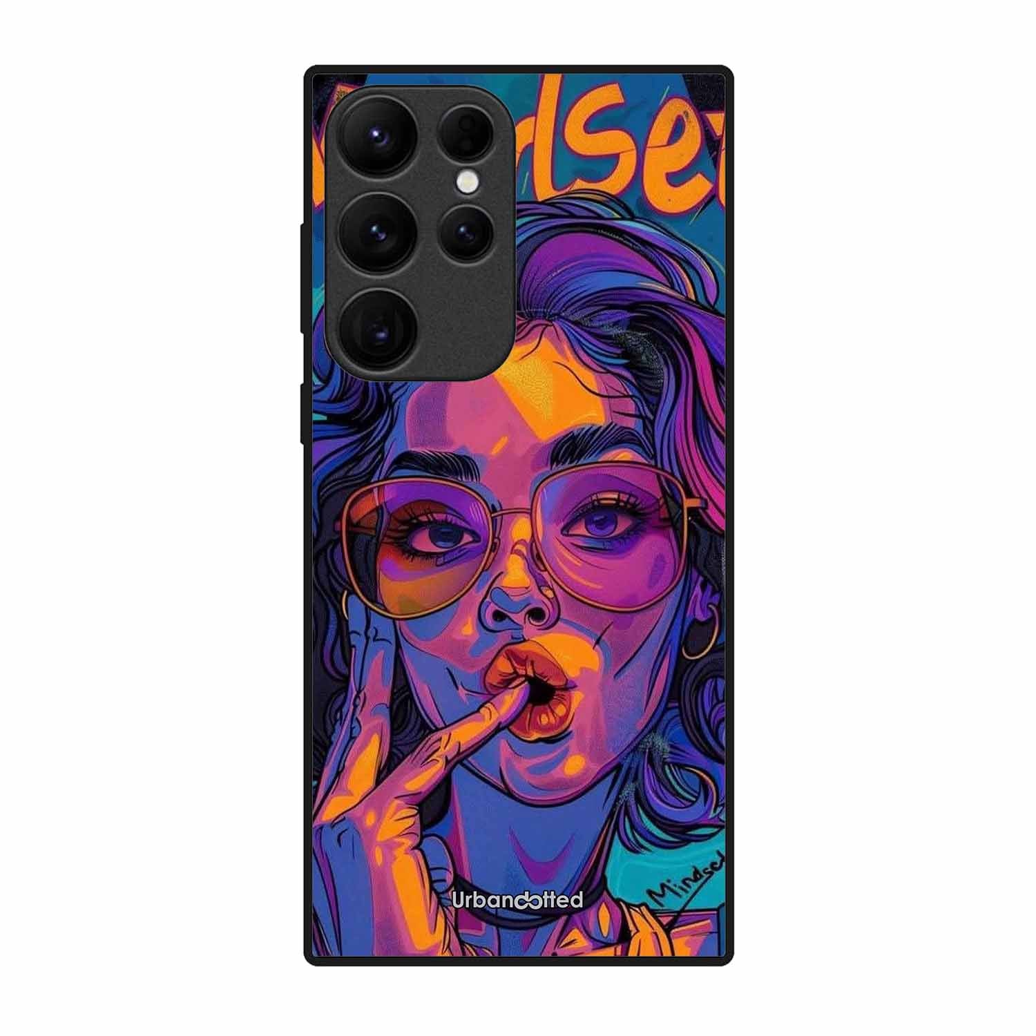 Vibrant Pop Art Girl Glass Case For Samsung S23 Ultra 5G