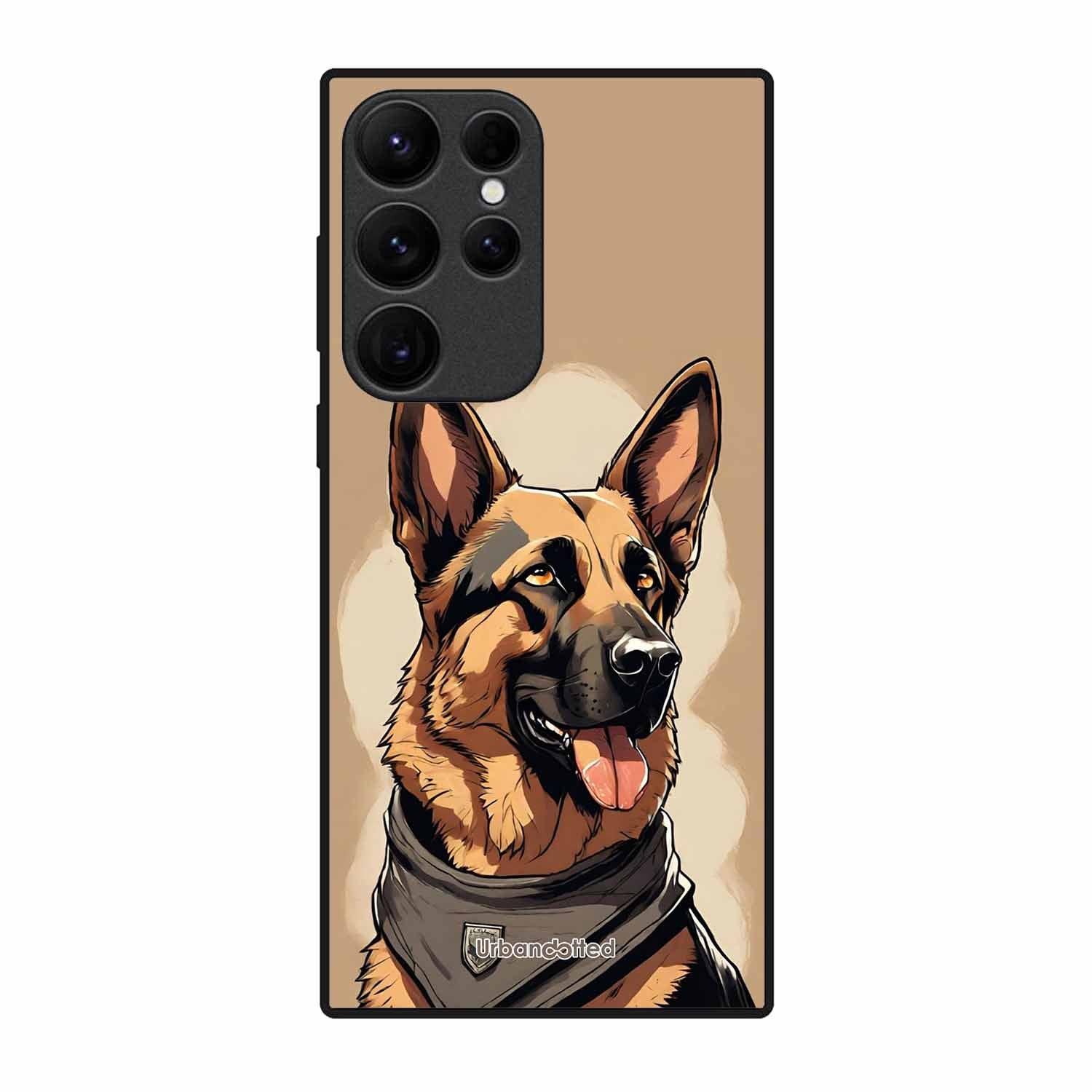 German Shepherd Portrait Glass Case For Samsung S24 Ultra