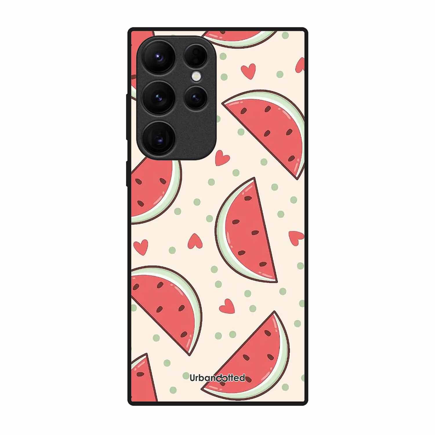Watermelon Slice Fun Glass Case For Samsung S25 Ultra