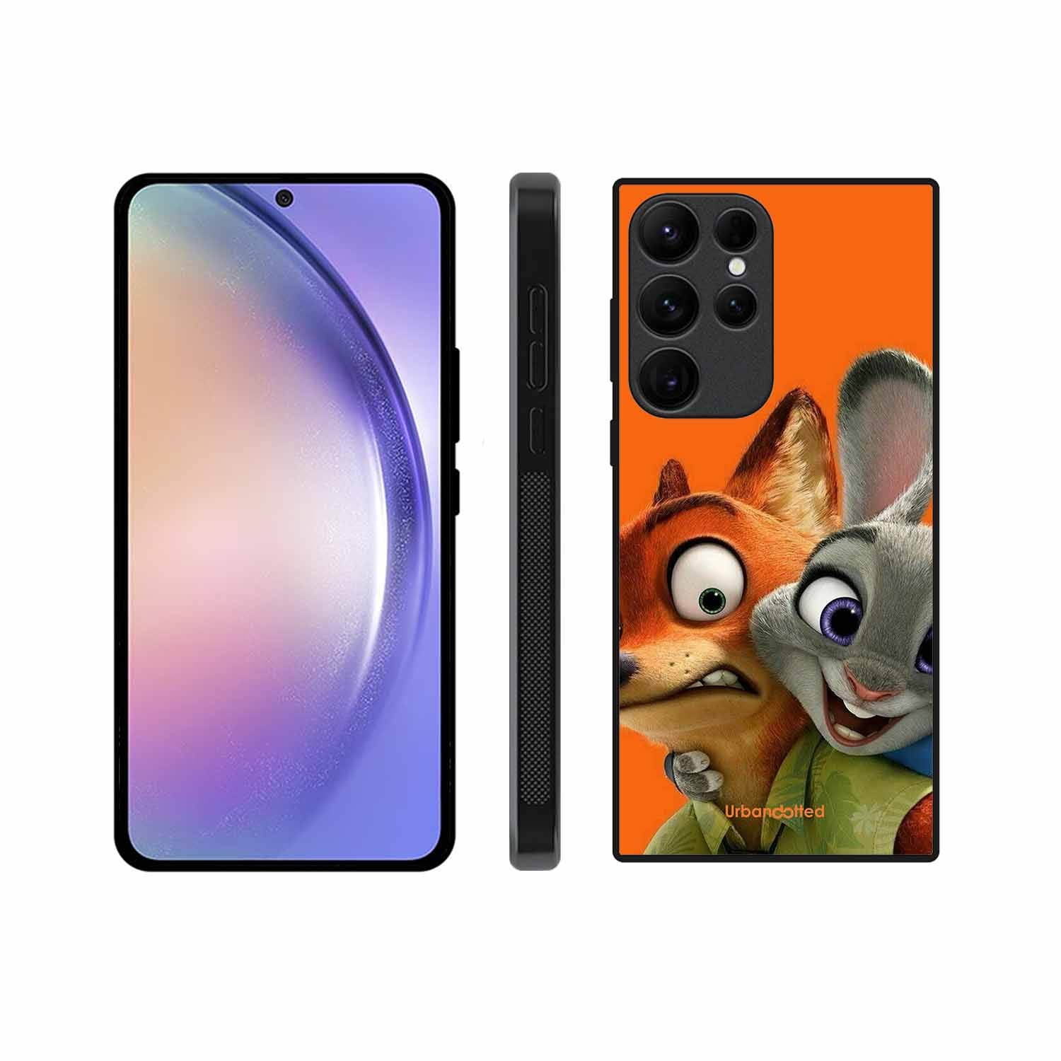 Zootopia Friends Glass Case For Samsung S23 Ultra 5G