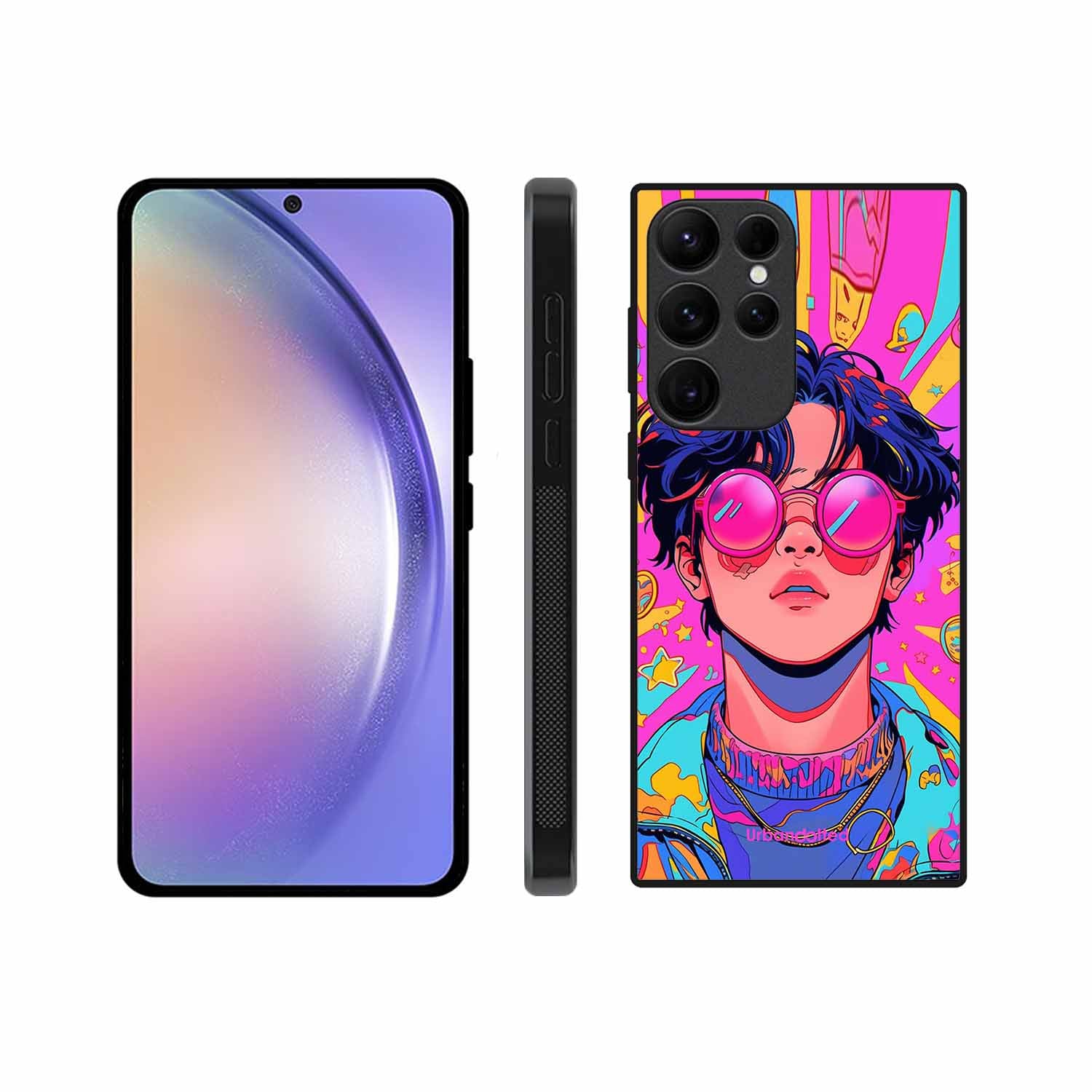 Neon Vibes Portrait Glass Case For Samsung S23 Ultra 5G