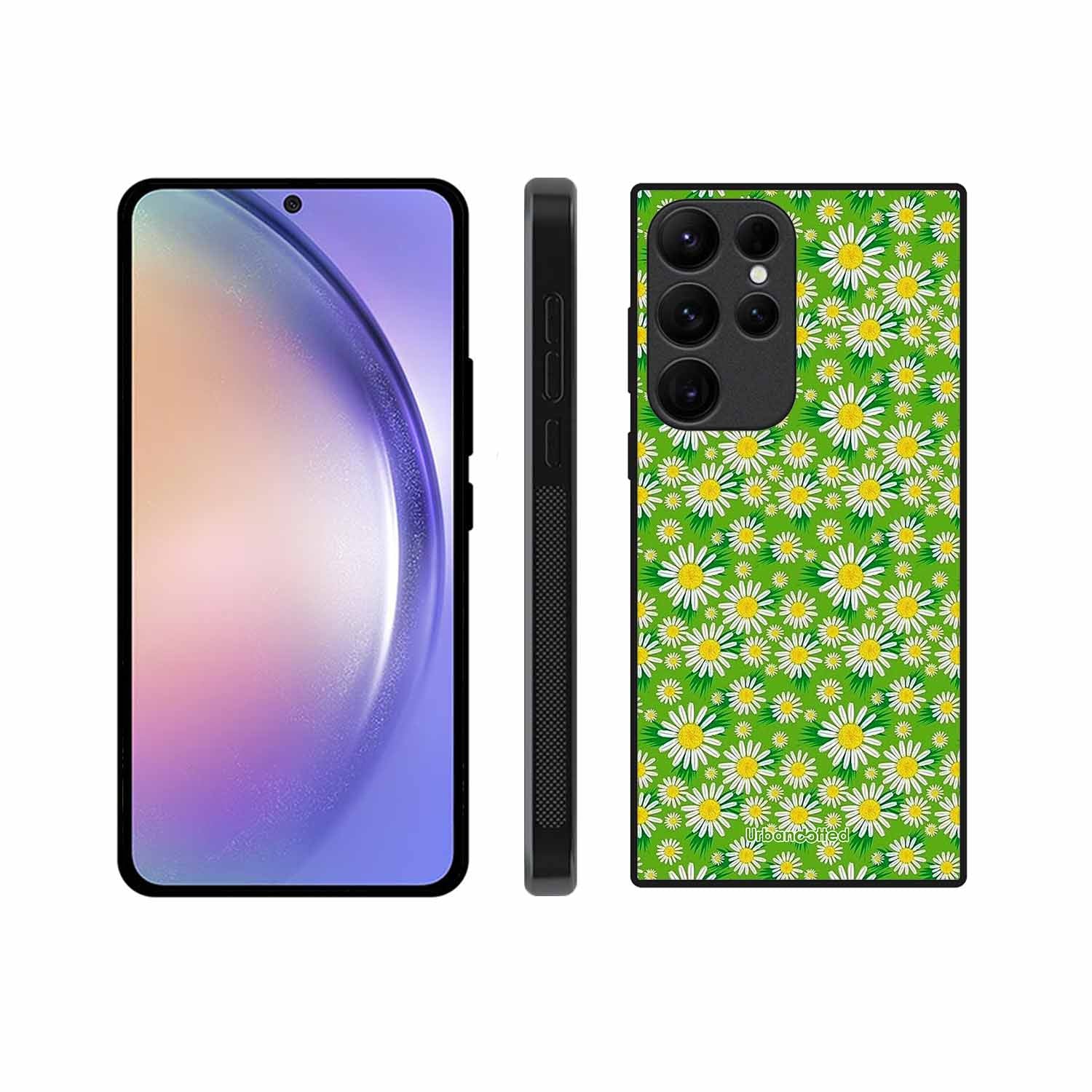 Cheerful Daisy Glass Case For Samsung S23 Ultra 5G
