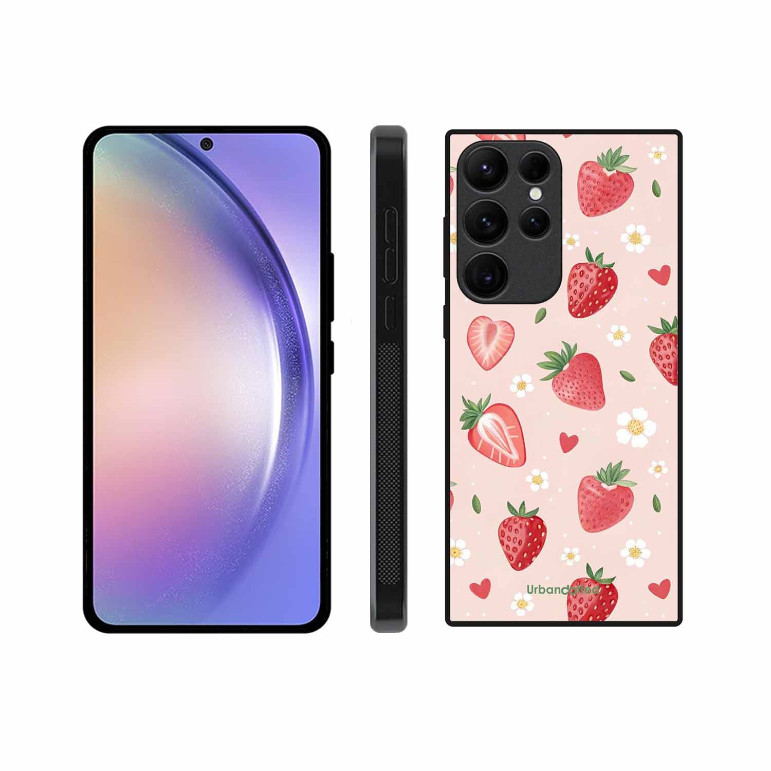 Strawberry Sweetheart Glass Case For Samsung S25 Ultra