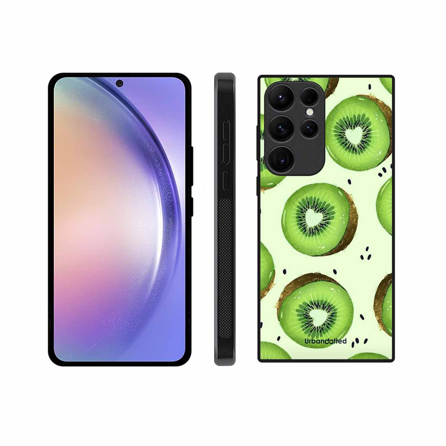 Tropical Kiwi Fruit Glass Case For Samsung S25 Ultra