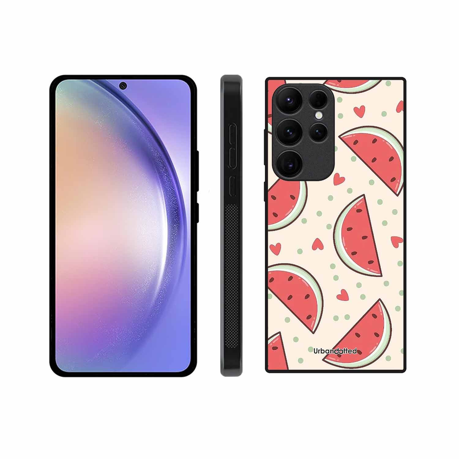 Watermelon Slice Fun Glass Case For Samsung S23 Ultra 5G