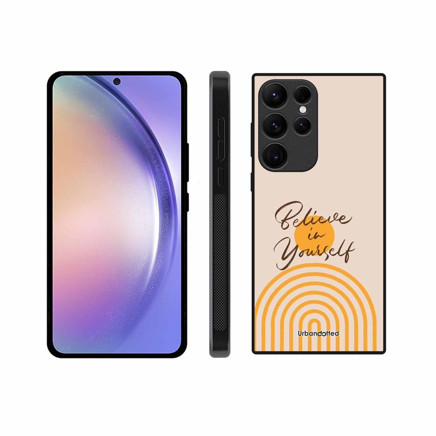 Believe In Yourself Rainbow Glass Case For Samsung S23 Ultra 5G