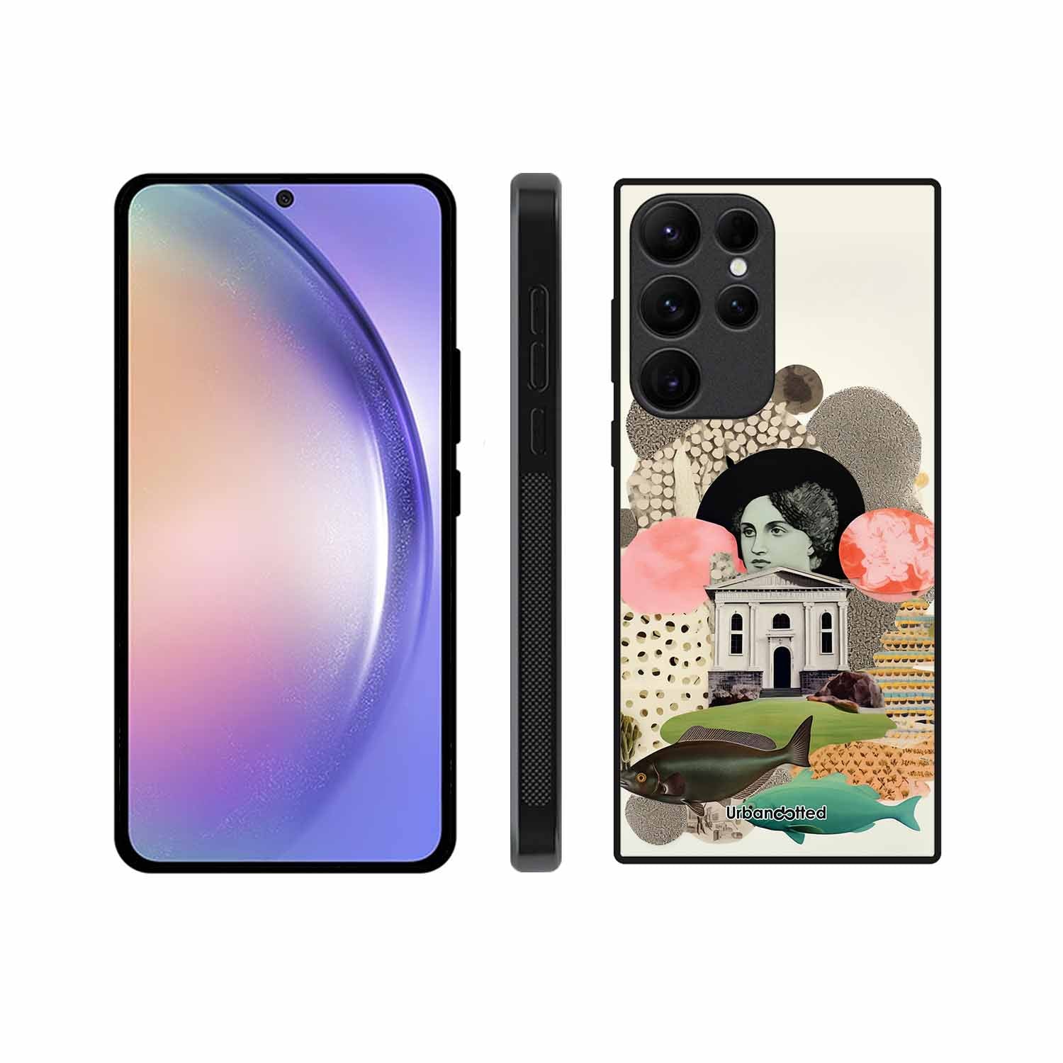 Whimsical Mixed Media Art Glass Case For Samsung S25 Ultra