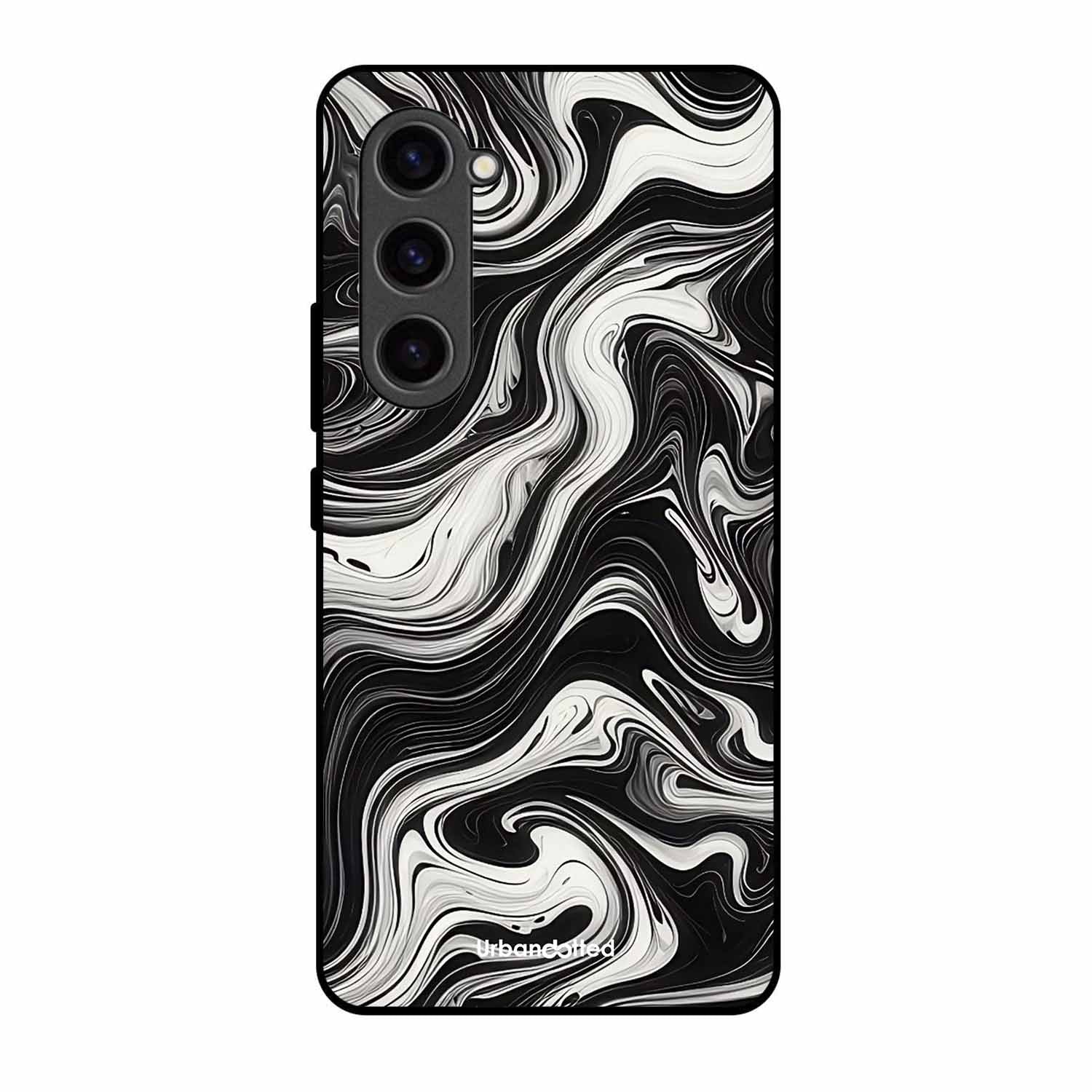 Monochrome Marble Glass Case For Samsung S23 Plus 5G