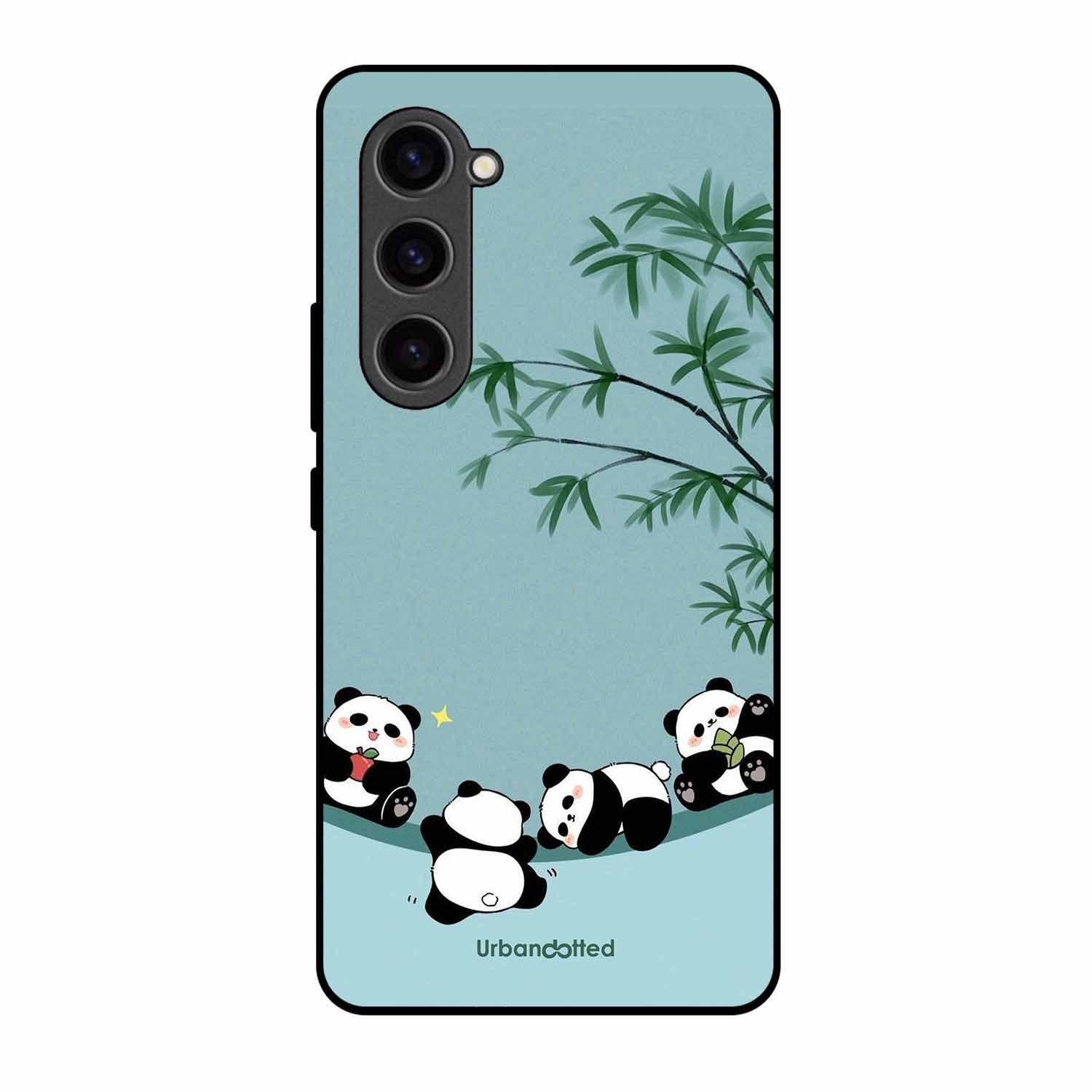 Cute Resting Pandas Glass Case For Samsung S23 Plus 5G