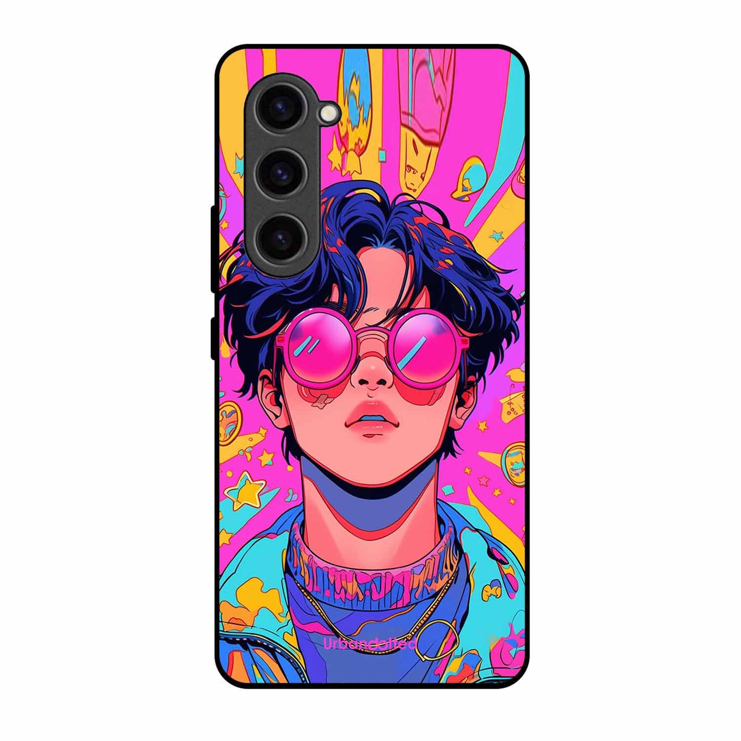 Neon Vibes Portrait Glass Case For Samsung S23 Plus 5G