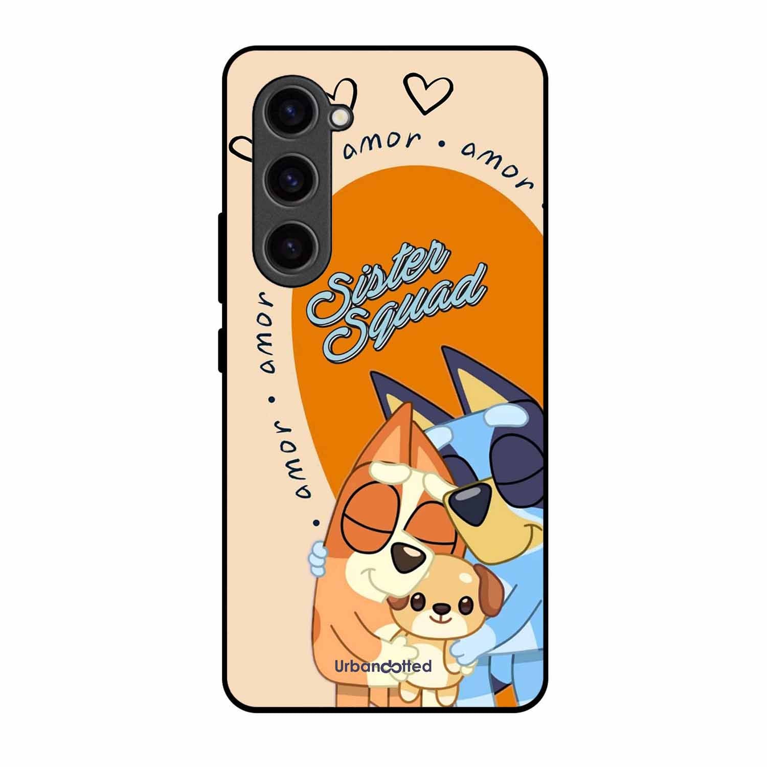 Aussie Cartoon Sisters Glass Case For Samsung S23 Plus 5G
