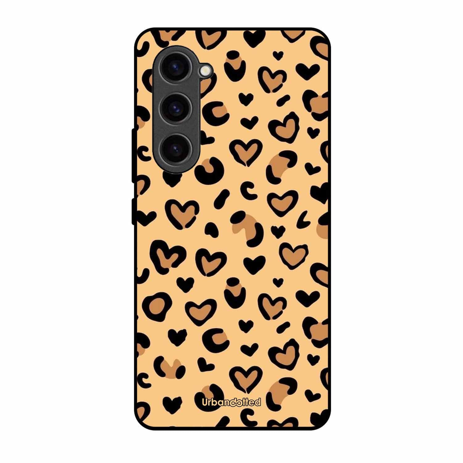 Native Animal Print Hearts Glass Case For Samsung S23 Plus 5G