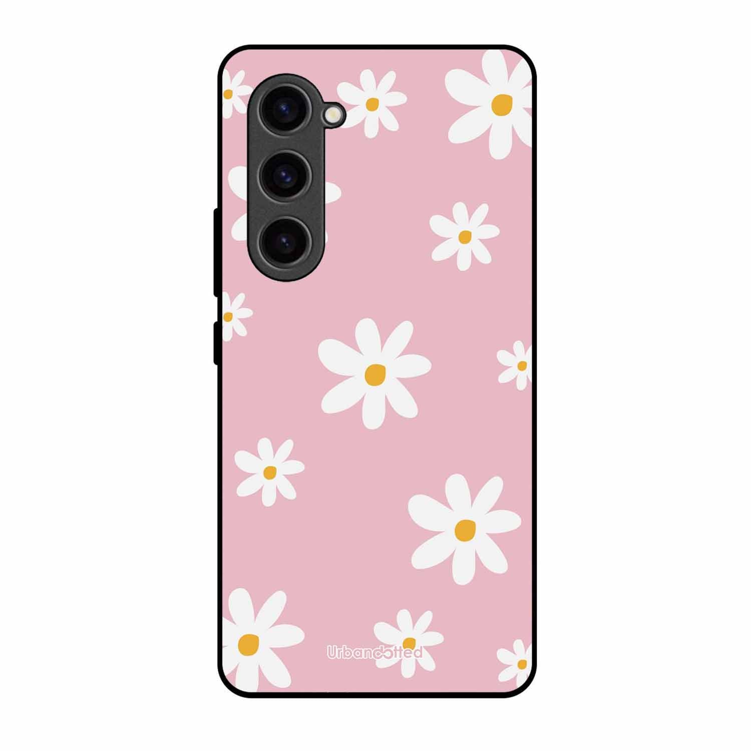 Pink Daisy Delight Glass Case For Samsung S23 Plus 5G