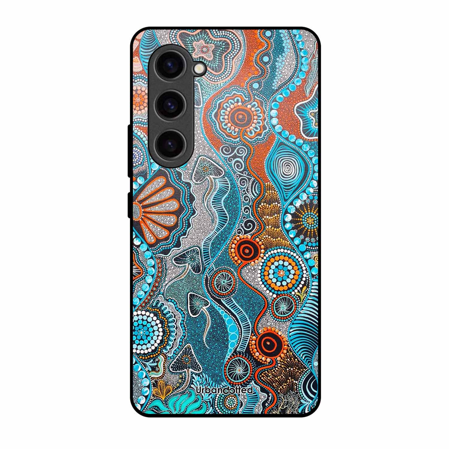 Aboriginal Art Story Glass Case For Samsung S23 Plus 5G