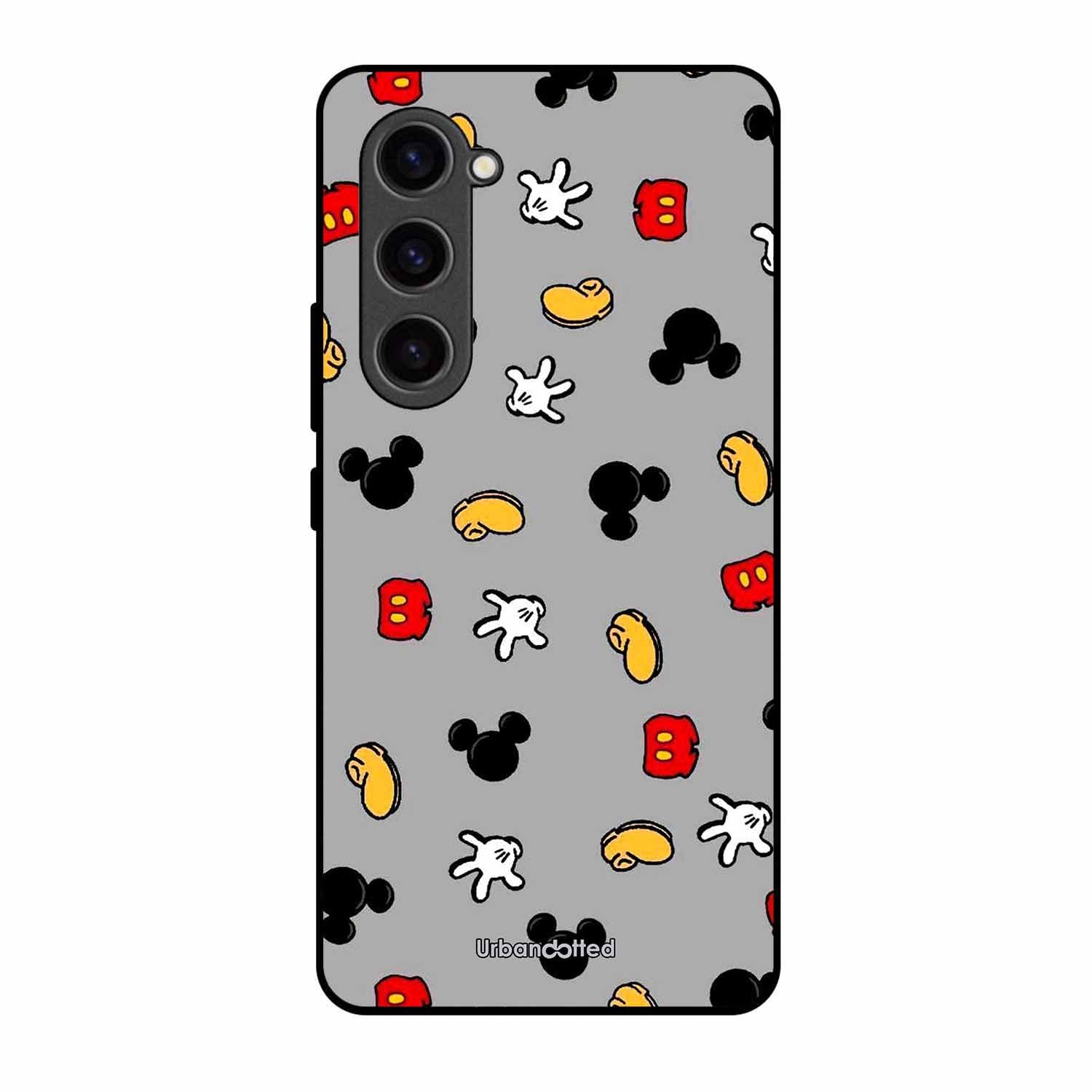 Whimsical Mouse Pattern Glass Case For Samsung S23 5G