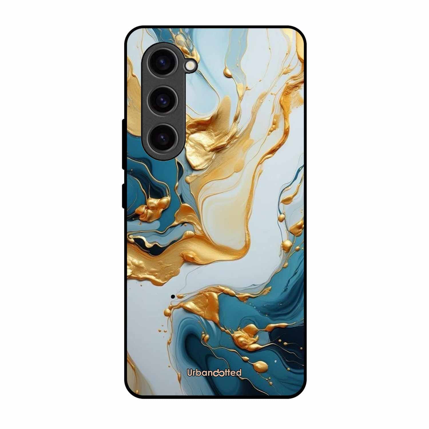 Luxurious Marble Effect Glass Case For Samsung S23 5G