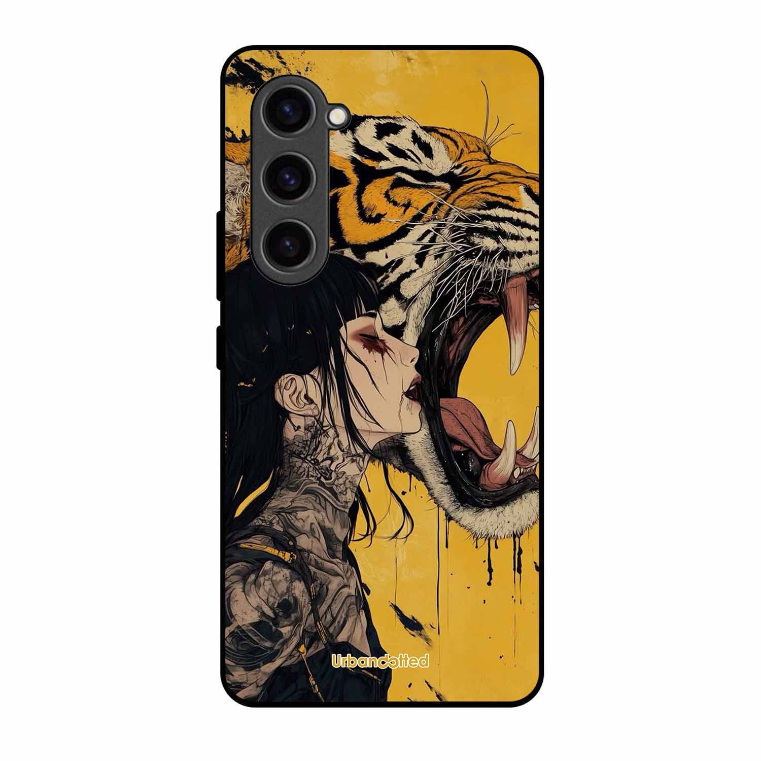 Tattooed Girl with Tiger Glass Case For Samsung S23 5G