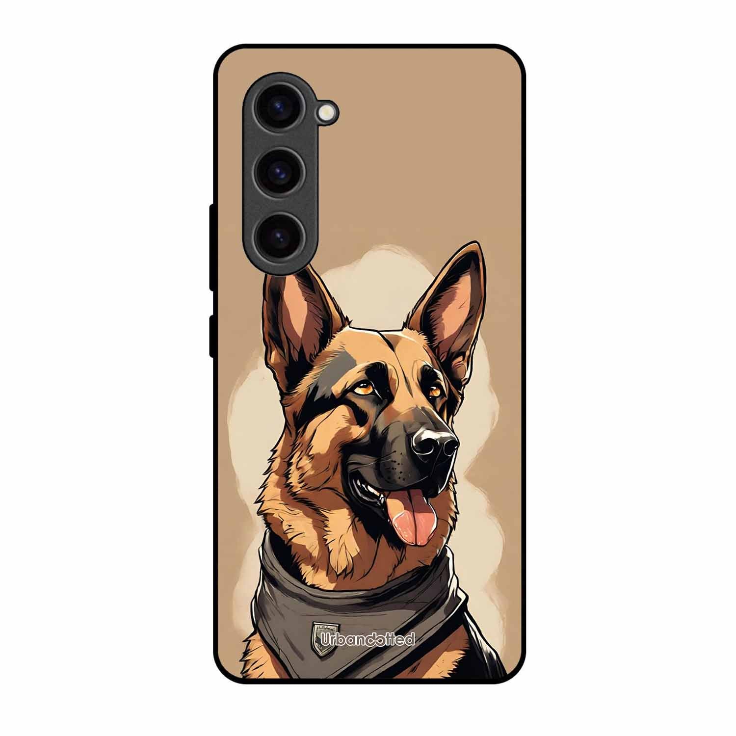 German Shepherd Portrait Glass Case For Samsung S23 Plus 5G