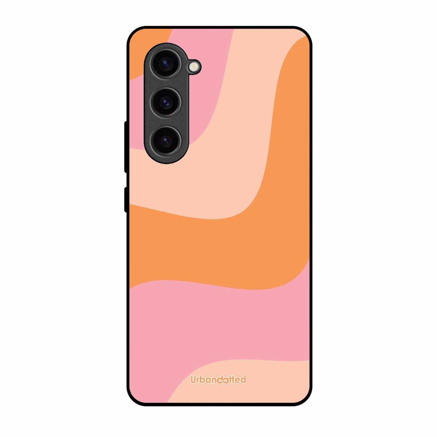 Soft Swirling Stripes Glass Case For Samsung S23 Plus 5G