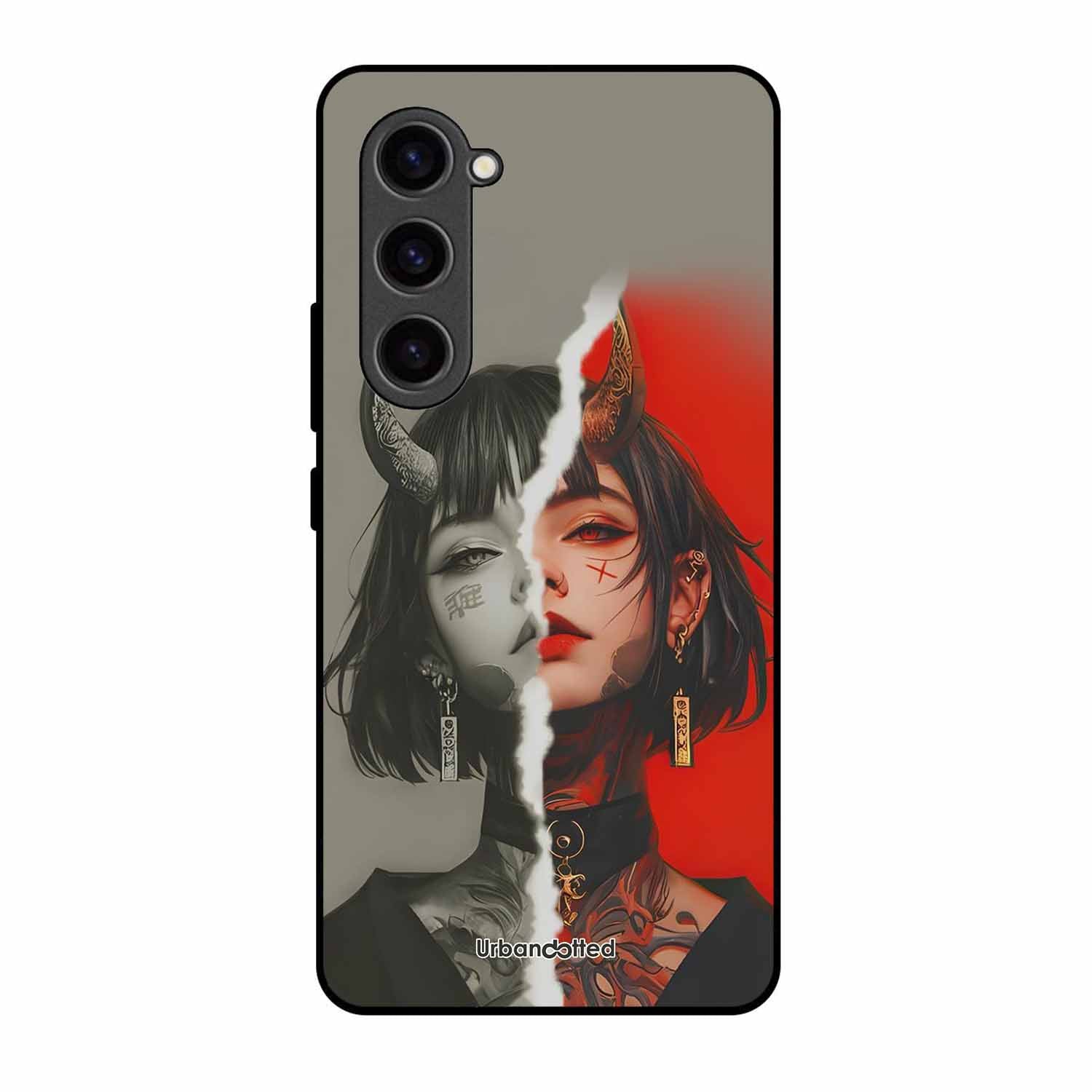 Yin Yang Demon Art Glass Case For Samsung S23 5G