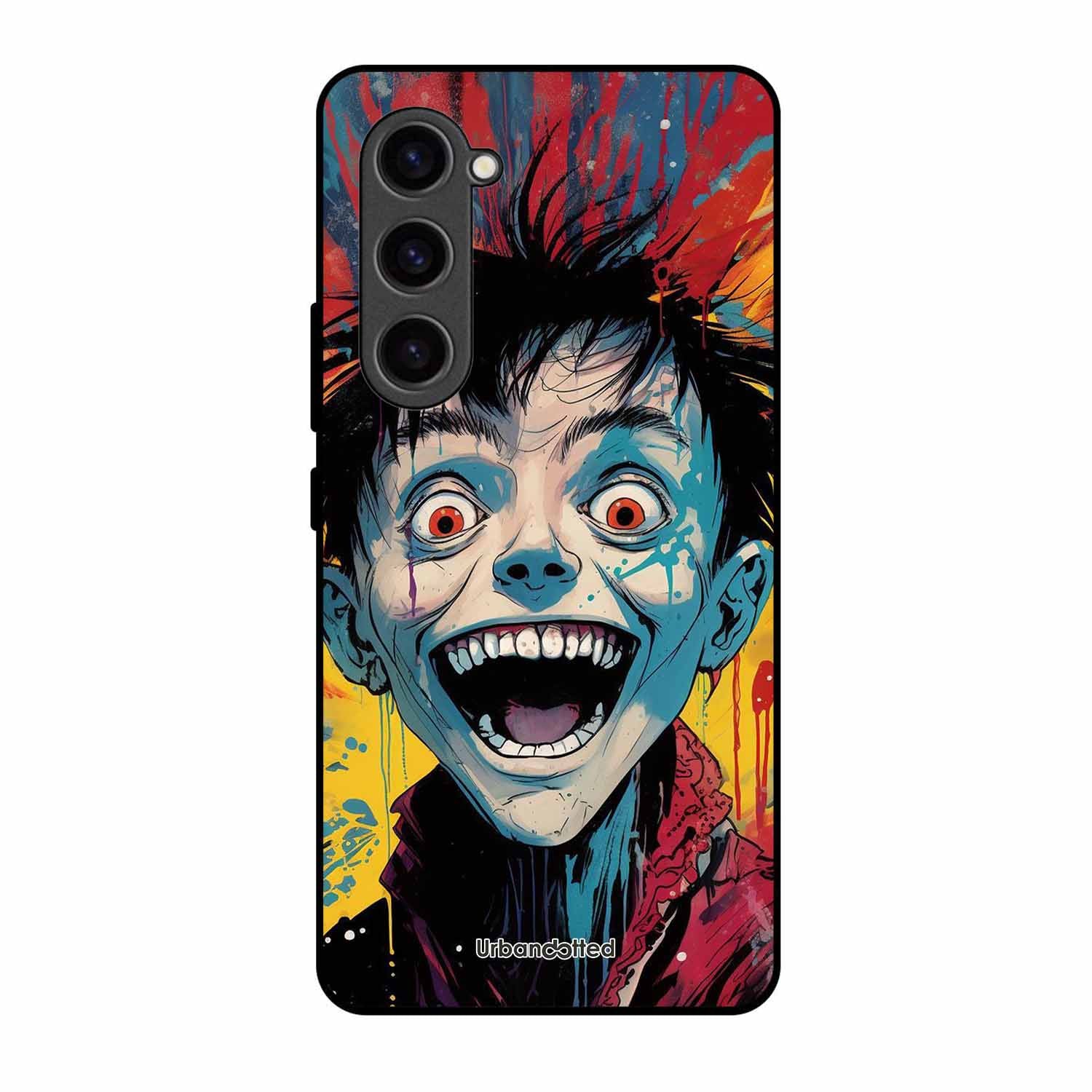 Distorted Joy Illustration Glass Case For Samsung S23 5G