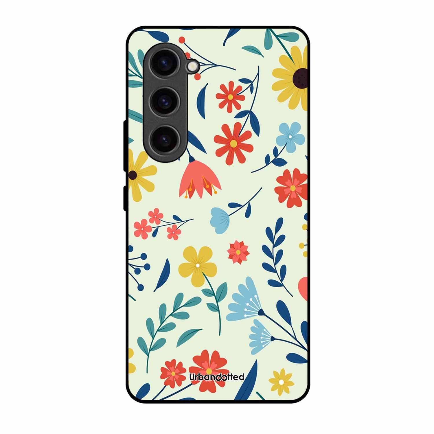 Colorful Wildflower Meadow Glass Case For Samsung S23 5G