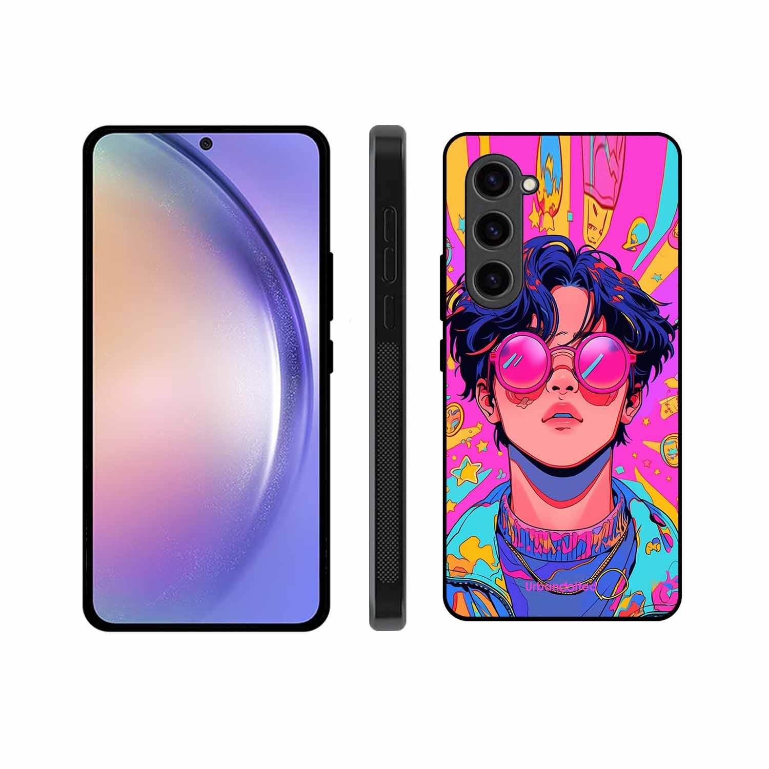 Neon Vibes Portrait Glass Case For Samsung S23 Plus 5G