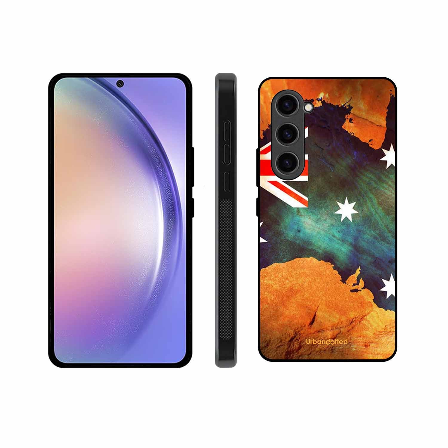Australian Flag Map Glass Case For Samsung S23 Plus 5G