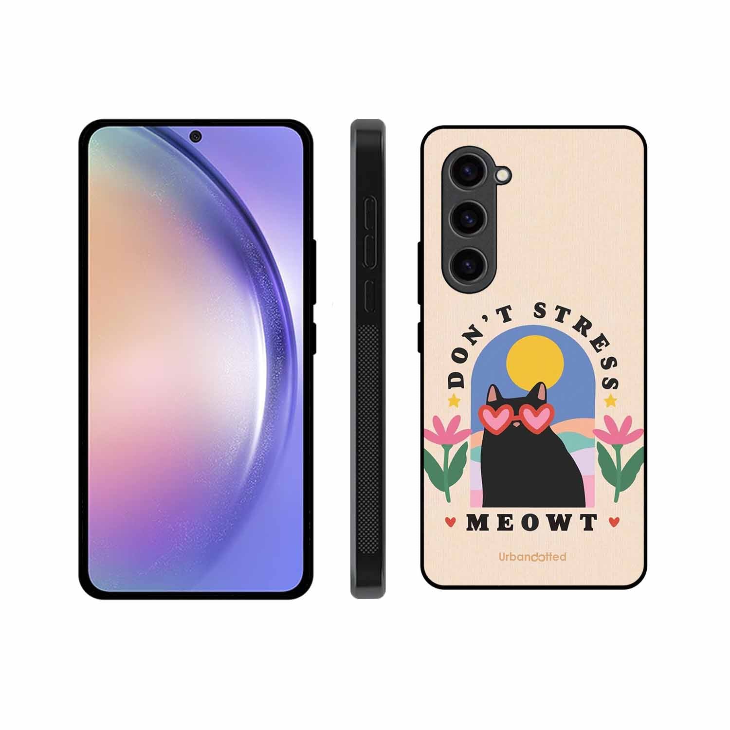 Don't Stress Meowt Glass Case For Samsung S23 Plus 5G