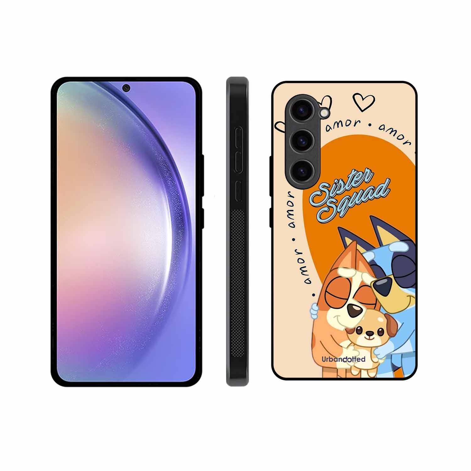 Aussie Cartoon Sisters Glass Case For Samsung S23 Plus 5G