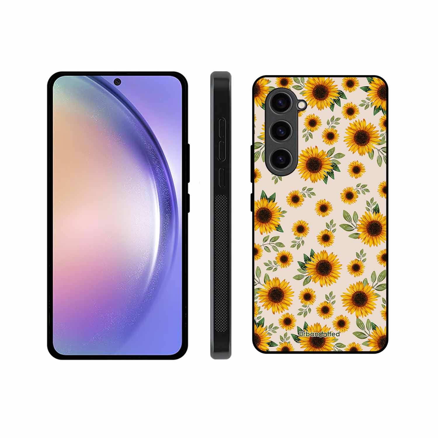 Summer Sunflowers Glass Case For Samsung S23 5G