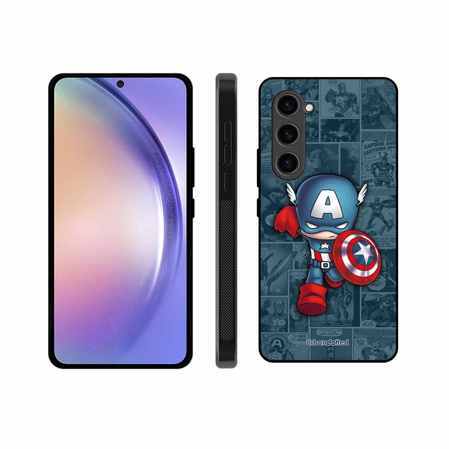 Captain America Glass Case For Samsung S23 Plus 5G