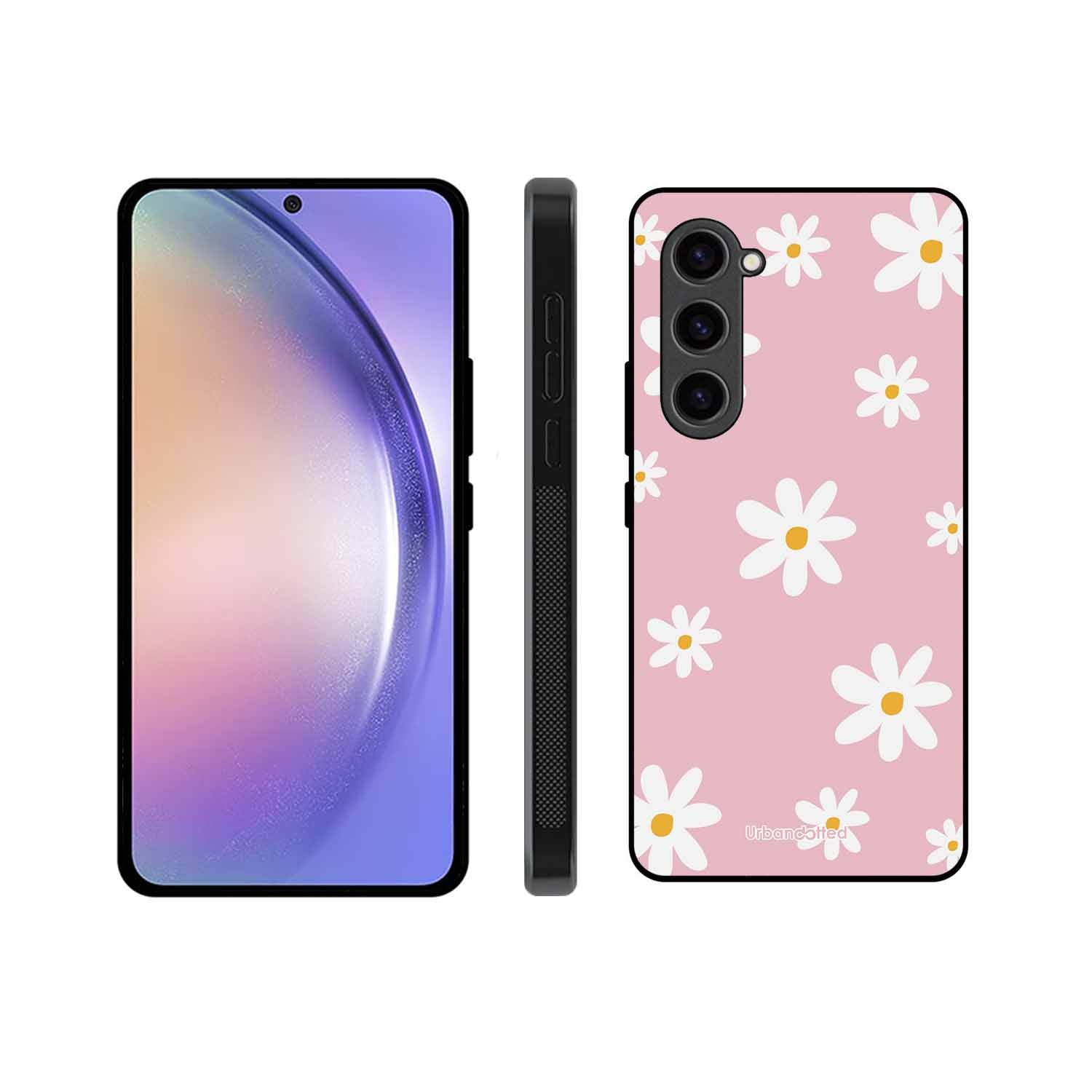 Pink Daisy Delight Glass Case For Samsung S23 Plus 5G