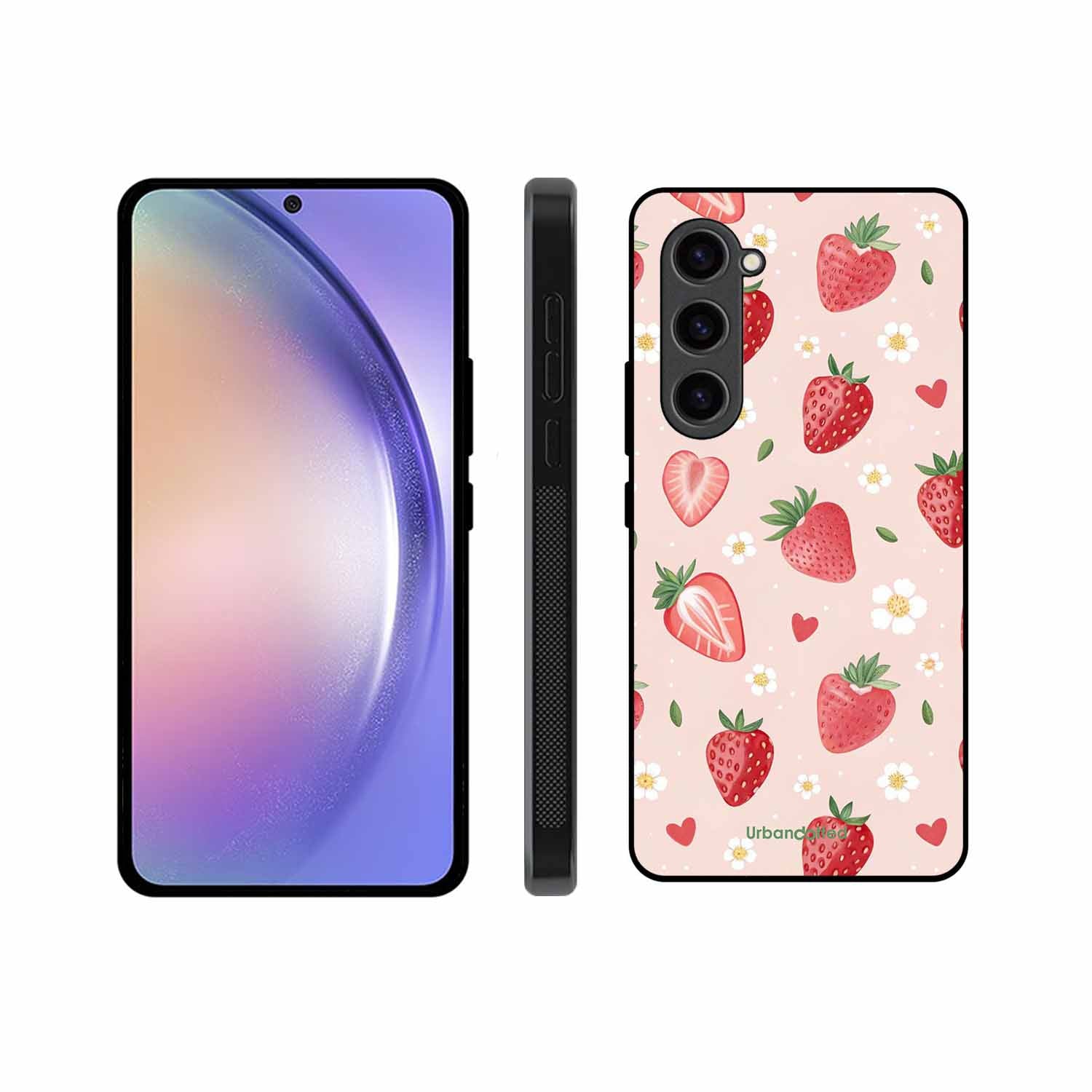 Strawberry Sweetheart Glass Case For Samsung S23 Plus 5G