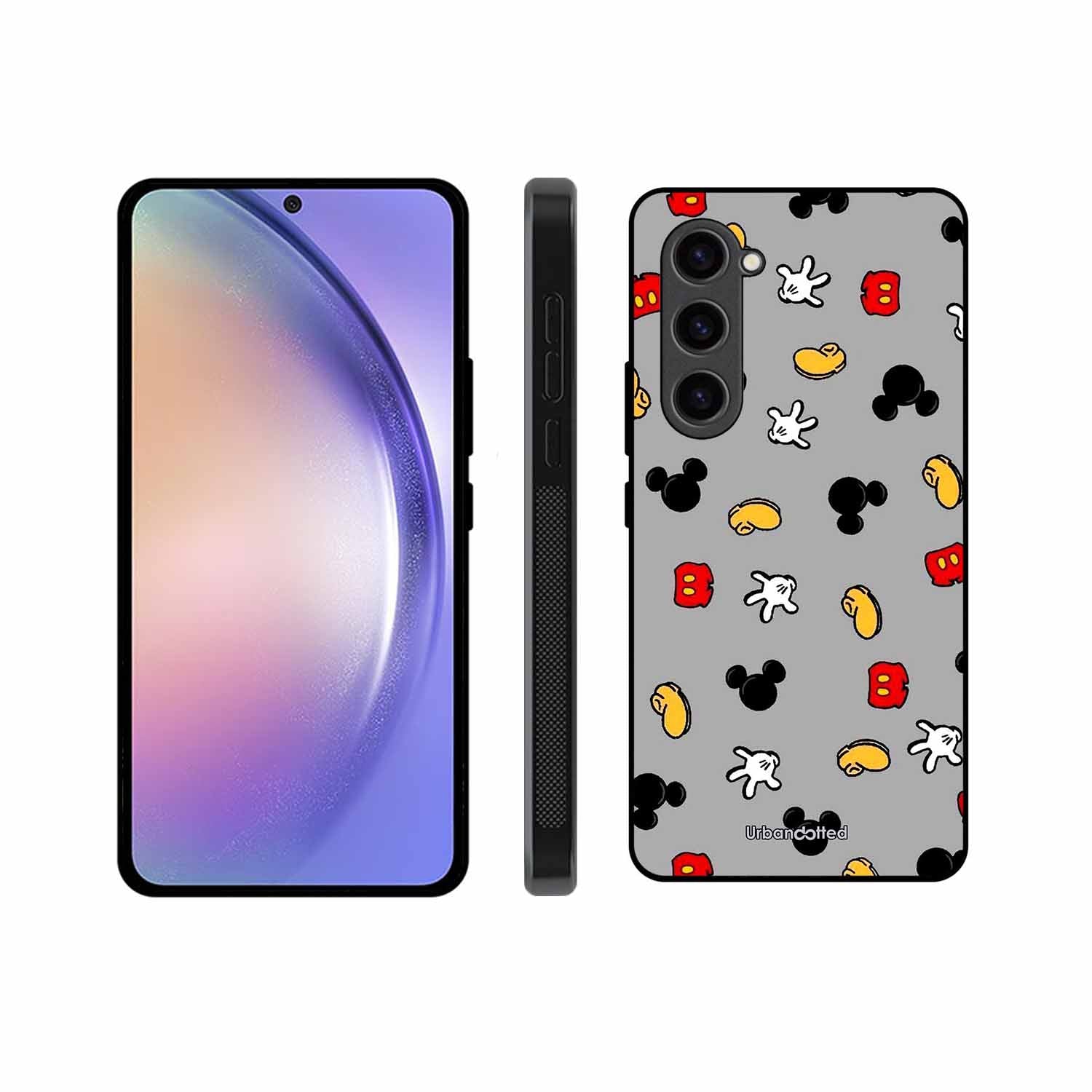 Whimsical Mouse Pattern Glass Case For Samsung S23 Plus 5G